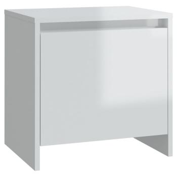 Nachttische 2 Stk. Hochglanz-Weiß 45x34x44,5 cm Holzwerkstoff