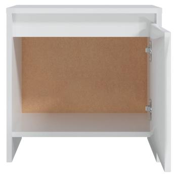 Nachttische 2 Stk. Hochglanz-Weiß 45x34x44,5 cm Holzwerkstoff
