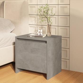 ARDEBO.de - Nachttisch Betongrau 45x34x44,5 cm Holzwerkstoff