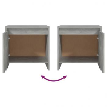 Nachttisch Betongrau 45x34x44,5 cm Holzwerkstoff