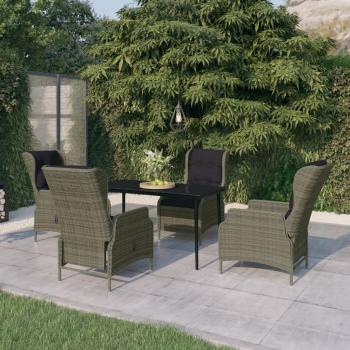 ARDEBO.de - 5-tlg. Garten-Essgruppe Braun