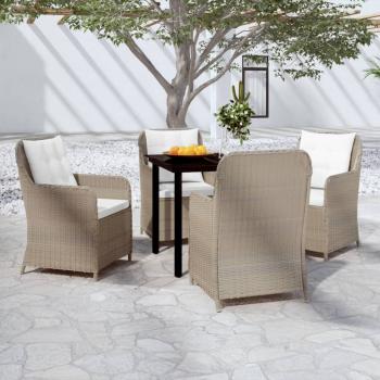 ARDEBO.de - 5-tlg. Garten-Essgruppe Braun