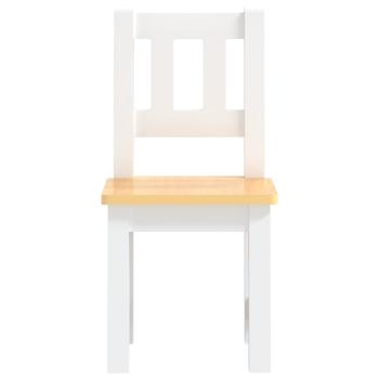 3-tlg. Kinder-Sitzgruppe Weiß und Beige MDF