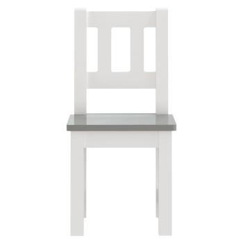 3-tlg. Kinder-Sitzgruppe Weiß und Grau MDF