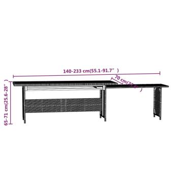 7-tlg. Garten-Lounge-Set mit Kissen Poly Rattan Grau