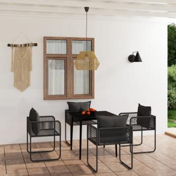 ARDEBO.de - 5-tlg. Garten-Essgruppe Schwarz