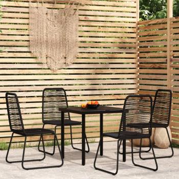 ARDEBO.de - 5-tlg. Garten-Essgruppe Schwarz