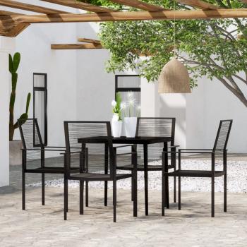 ARDEBO.de - 5-tlg. Garten-Essgruppe Schwarz