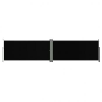 Seitenmarkise Ausziehbar Schwarz 140x600 cm