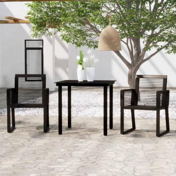 ARDEBO.de - 3-tlg. Garten-Essgruppe Schwarz