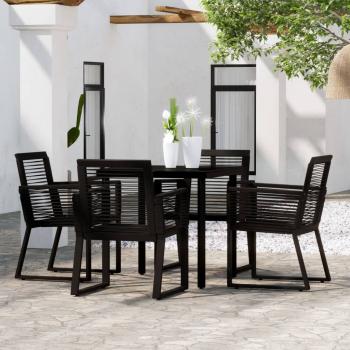 ARDEBO.de - 5-tlg. Garten-Essgruppe Schwarz