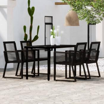 ARDEBO.de - 5-tlg. Garten-Essgruppe Schwarz