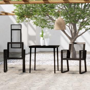 ARDEBO.de - 3-tlg. Garten-Essgruppe Schwarz