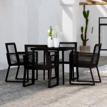 ARDEBO.de - 5-tlg. Garten-Essgruppe Schwarz