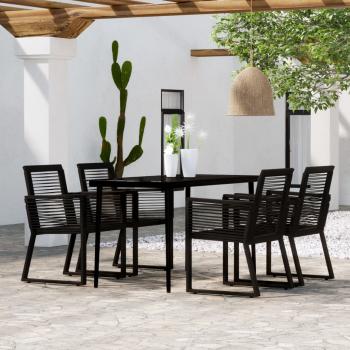ARDEBO.de - 5-tlg. Garten-Essgruppe Schwarz