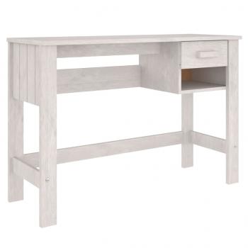 Schreibtisch HAMAR Weiß 110x40x75 cm Massivholz Kiefer