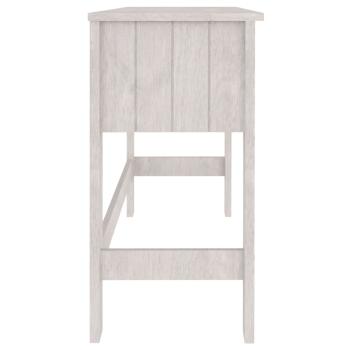 Schreibtisch HAMAR Weiß 110x40x75 cm Massivholz Kiefer