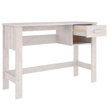 Schreibtisch HAMAR Weiß 110x40x75 cm Massivholz Kiefer
