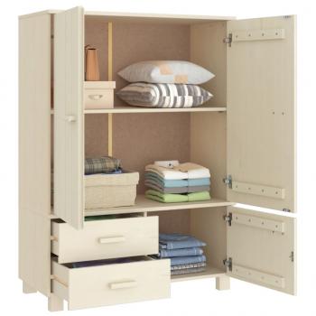 ARDEBO.de - Kleiderschrank HAMAR Honigbraun 99x45x137 cm Massivholz Kiefer