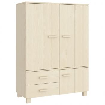 Kleiderschrank HAMAR Honigbraun 99x45x137 cm Massivholz Kiefer