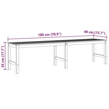 Gartenbank 180 cm Massivholz Teak