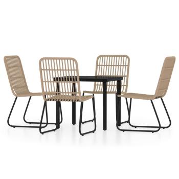 5-tlg. Garten-Essgruppe Eichen-Optik
