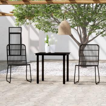 ARDEBO.de - 3-tlg. Garten-Essgruppe Schwarz