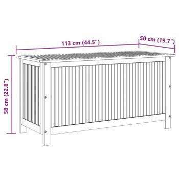 Garten-Aufbewahrungsbox 113x50x58 cm Massivholz Akazie