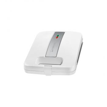 ARDEBO.de Clatronic ST 3629 Sandwichtoaster, 1400W, Antihaftbeschichtung, Dreieckige Sandwichplatten, weiß/edelstahl (263736)