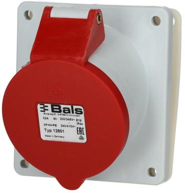 Bals Anbausteckdose 32A, 5P, 400V, 6H (12801)