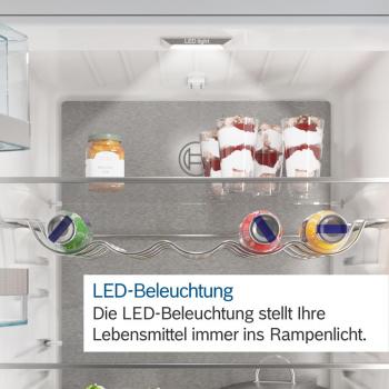 Bosch KIR41NSE0 Einbaukühlschrank, Serie 2, Nischenhöhe: 122,5cm, 204l, Schleppscharnier, LED-Beleuchtung, weiß