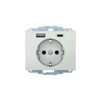 ARDEBO.de Berker 48047004 Steckdose SCHUKO/USB A-C K.5, edelstahl matt