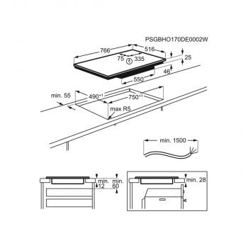 AEG IAE84411XB Autarkes Induktionskochfeld, 80cm breit, Glaskeramik, 4 Kochzonen, Hob²Hood-Funktion, Power-Funktion, Pause-Funktion, Timer, Topferkennung, schwarz
