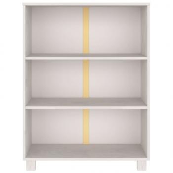 Bücherschrank HAMAR Weiß 85x35x112 cm Massivholz Kiefer