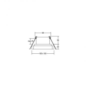Brumberg QUBIC LED-Einbaudownlight mit Indirektanteil, 11,4W, 858lm, 3000K, weiß (12227173)