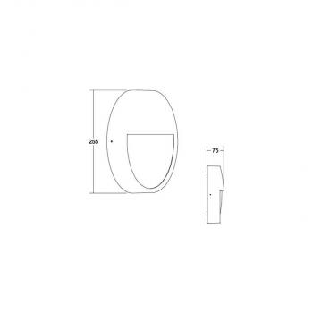 Brumberg EYE LED-Wandanbauleuchte, IP65 strukturschwarz, 880.0 lm, 3000 K / 4000 K / 5700 K (10037183)