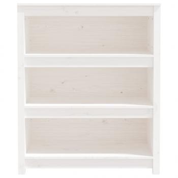 Bücherregal Weiß 80x35x97 cm Massivholz Kiefer