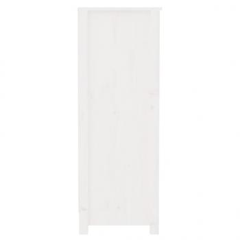 Bücherregal Weiß 80x35x97 cm Massivholz Kiefer