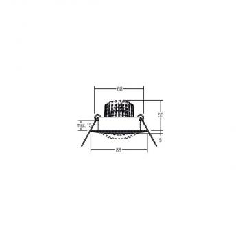 Brumberg BB13 LED-Einbaustrahlerset dim2warm Phasenabschnitt dimmbar, 6W, 460lm, 1800-3000K, nickel matt (39373153)