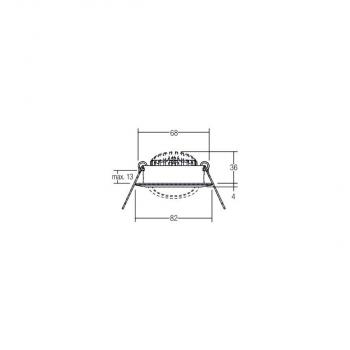 Brumberg BB03 LED-Einbaustrahlerset Phasenabschnitt dimmbar (Rundkonverter), 6W, 640lm, 3000K, nickel matt (40363153)