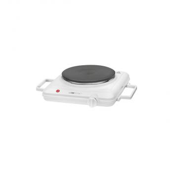 ARDEBO.de Clatronic EKP 3582 Einzelkochplatte, 1500W, Thermostat stufenlos regelbar, Überhitzungsschutz, weiß (271698)