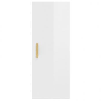  Wandschrank Hochglanz-Weiß 34,5x34x90 cm Holzwerkstoff