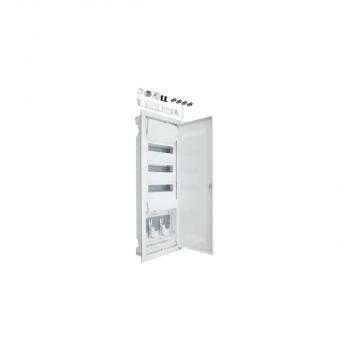 ARDEBO.de Hager VH603WWH Volta Hybrid Kleinverteiler, Hohlwand, 3-reihig, 1 Montageplatte, 36 PLE, IP30, mit Steckdose und Kunststofftür, weiß