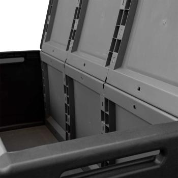 Garten Aufbewahrungsbox 138x53x57 cm 330 L Dunkelgrau Schwarz