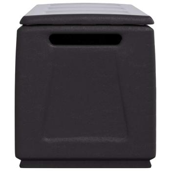 Garten Aufbewahrungsbox 138x53x57 cm 330 L Dunkelgrau Schwarz