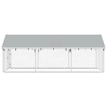 Outdoor-Hundezwinger mit Dach 400x200x150 cm