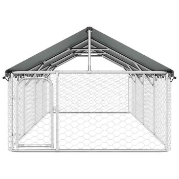 Outdoor-Hundezwinger mit Dach 400x200x150 cm
