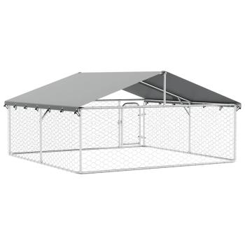 Outdoor-Hundezwinger mit Dach 300x300x150 cm