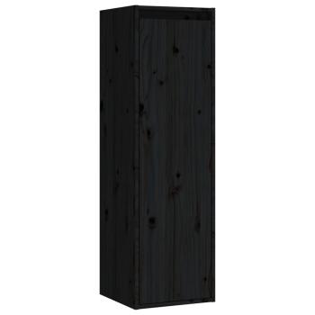 TV-Schränke 4 Stk. Schwarz Massivholz Kiefer