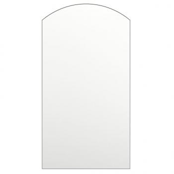 Spiegel mit LED-Leuchten 90x45 cm Glas Bogenförmig